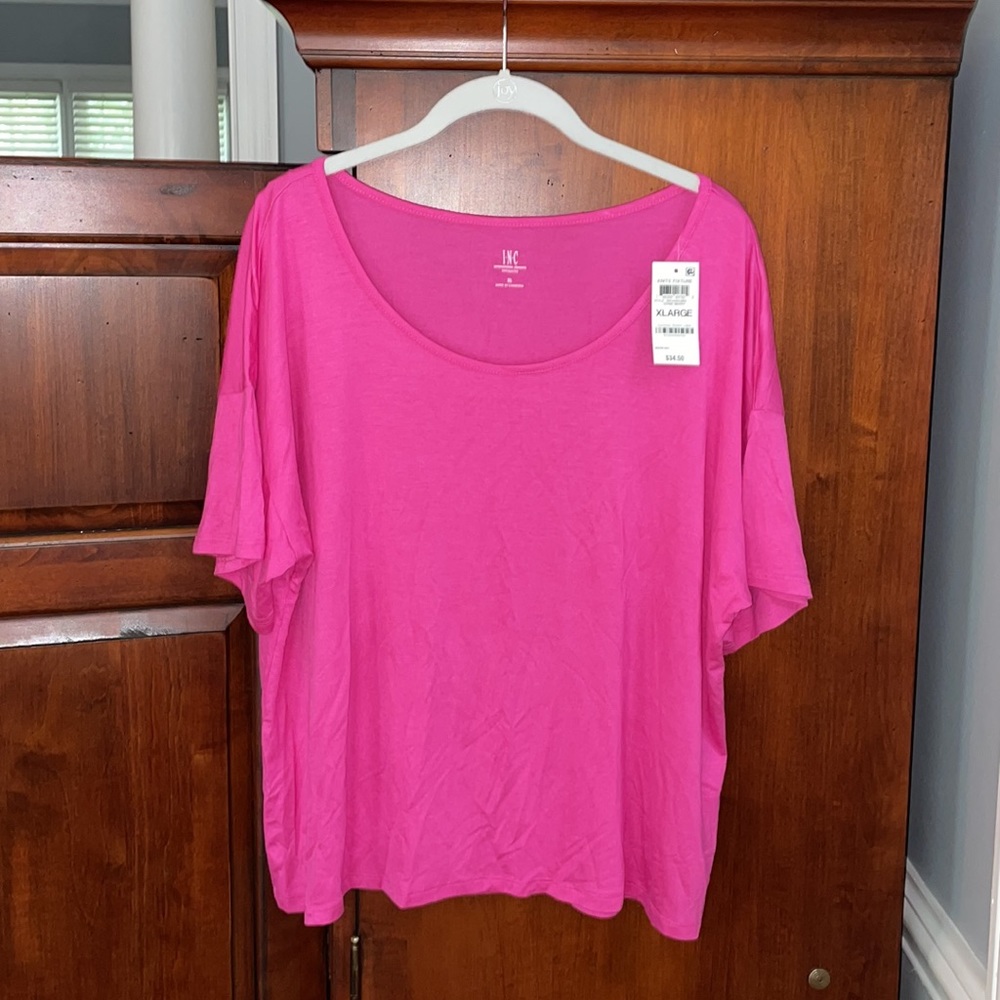 INC Intimates Hot Pink Pajama Top